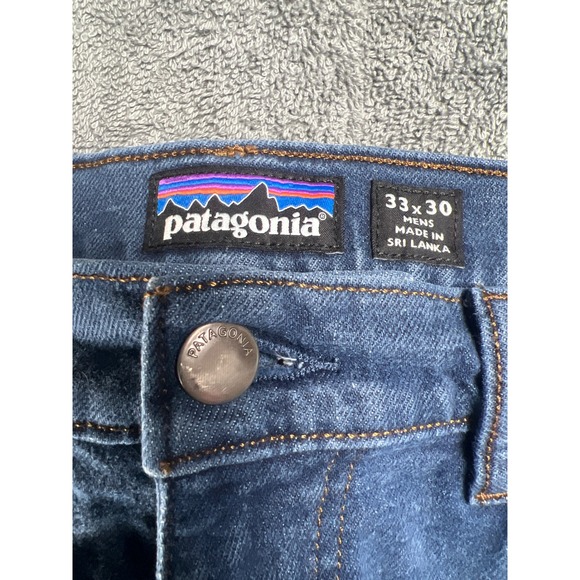 Patagonia Jeans Mens 33x30 Blue Denim Straight Leg Casual Pant Made in Sri Lanka - Picture 3 of 8
